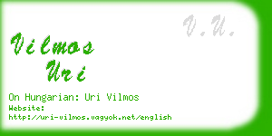 vilmos uri business card